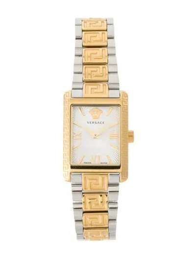 Pre-owned Versace Tonneau Watch, 23mm In Multi