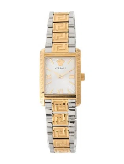 Pre-owned Versace Tonneau Watch, 23mm In Multi