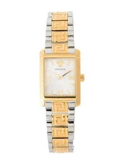 Pre-owned Versace Tonneau Watch, 23mm In Multi