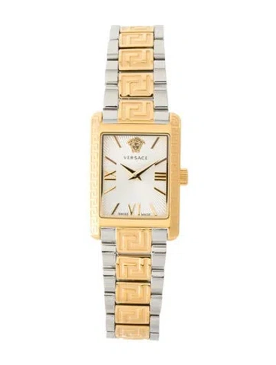 Pre-owned Versace Tonneau Watch, 23mm In Multi
