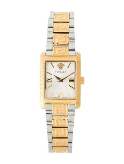 Pre-owned Versace Tonneau Watch, 23mm In Multi
