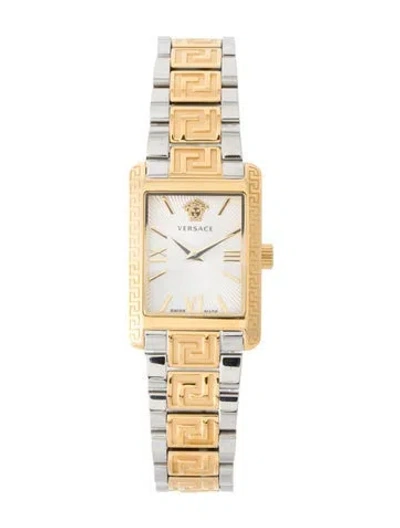 Pre-owned Versace Tonneau Watch, 23mm In Multi