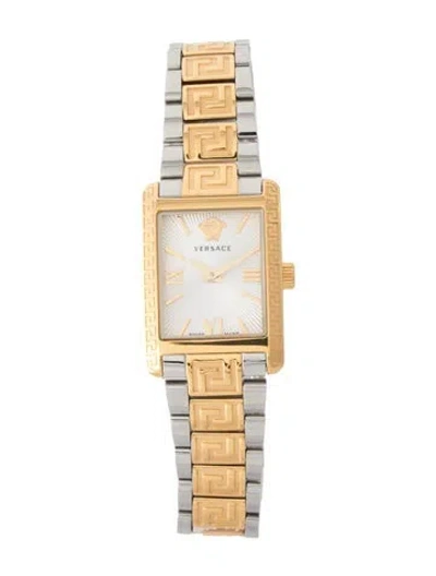 Pre-owned Versace Tonneau Watch, 23mm In Multi