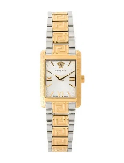 Pre-owned Versace Tonneau Watch, 23mm In Multi