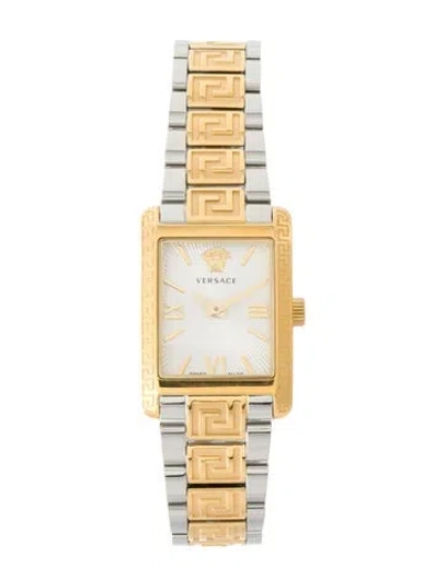 Pre-owned Versace Tonneau Watch, 23mm In Multi