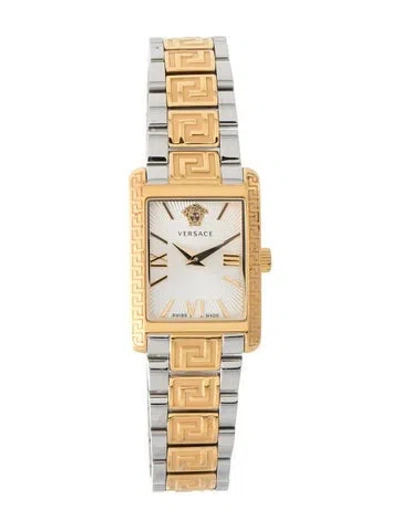 Pre-owned Versace Tonneau Watch, 23mm In Multi