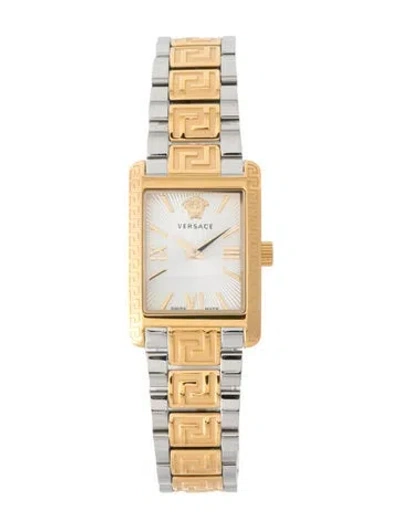 Pre-owned Versace Tonneau Watch, 23mm In Multi