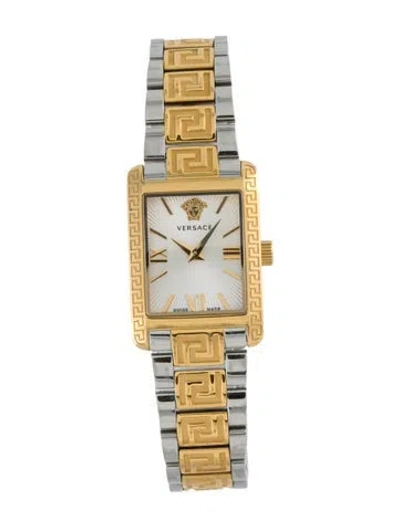 Pre-owned Versace Tonneau Watch, 23mm In Multi