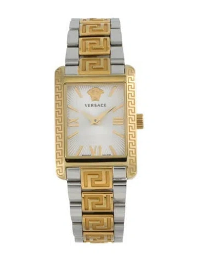 Pre-owned Versace Tonneau Watch, 23mm In Multi