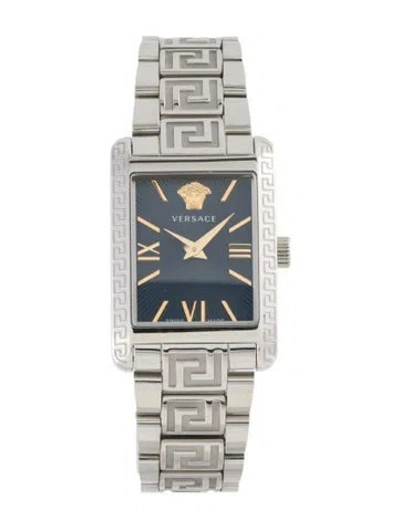 Pre-owned Versace Tonneau Watch, 23mm In Multi
