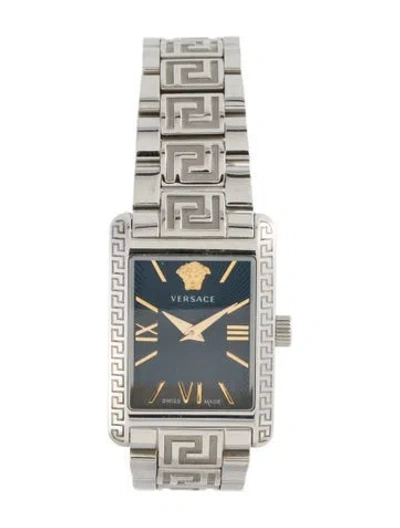 Pre-owned Versace Tonneau Watch, 23mm In Multi