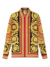 Versace Baroque Print Long Sleeve Collared Top