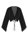 Versace Bluse Mit Falten In Black