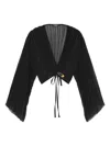 Versace Bluse Mit Falten In Black