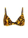 Versace Barocco-print Medusa-motif Bra In Multicolour