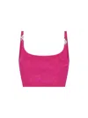 Versace Medusa Motif Knitted Top In Pink