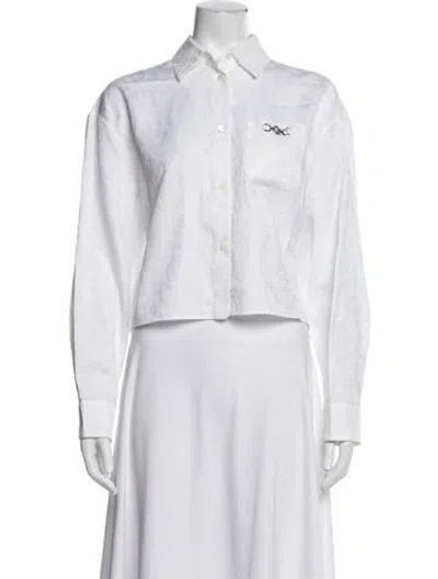 Pre-owned Versace Top In White