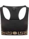 Versace Top With Greca In Black