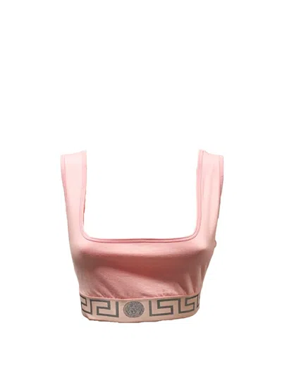 VERSACE TOP WITH JACQUARD LOGO