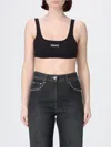 Versace Embroidered-logo Top In Black