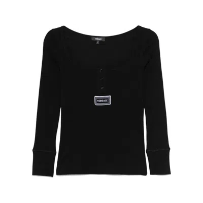 Versace Tops In Black
