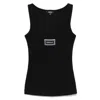 Versace Logo-embroidered Tank Top In Black