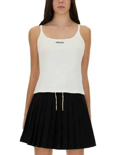 Versace Tops With Logo In White
