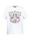 Versace Crew Neck Graphic Print Short Sleeves In White