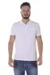 Versace Logo Short-sleeved Polo Shirt In White