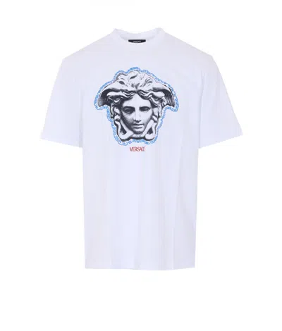 Versace Medusa In Relief Graphic T-shirt In White