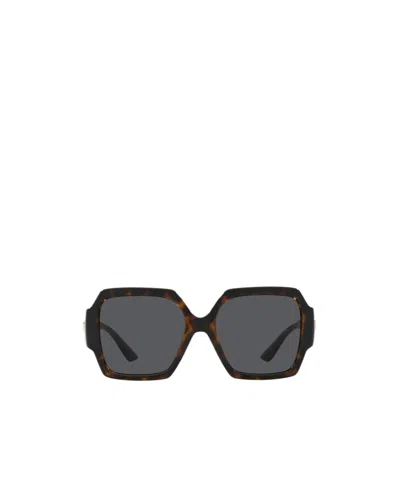 Versace Tortoiseshell-effect Oversize-frame Sunglasses