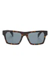 Versace Tortoiseshell-effect Square Frame Sunglasses In Brown