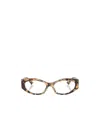 Versace Tortoiseshell Rectangle-frame Glasses In Brown