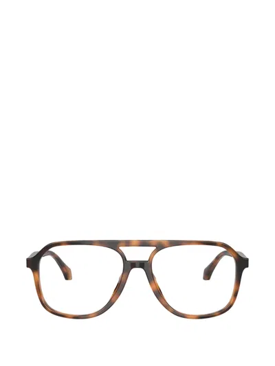 Versace Tortoiseshell-effect Pilot-frame Glasses In Brown