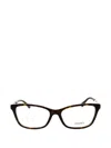 Versace Tortoiseshell-pattern Rectangle-frame Glasses In Black