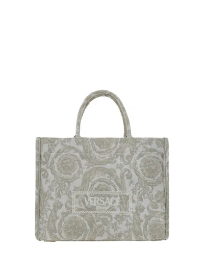 Versace Tote In Gray