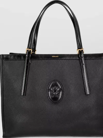 Versace Tote Bag In Black