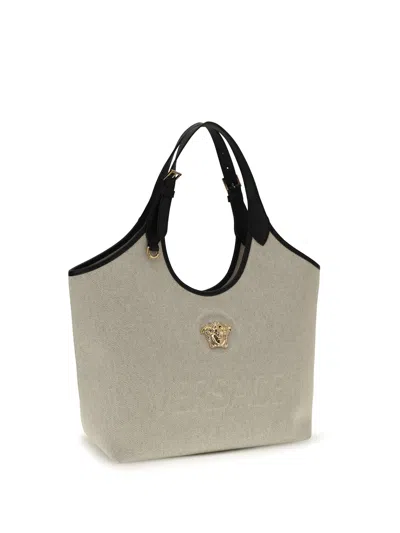 Versace Tote Bag In Beige