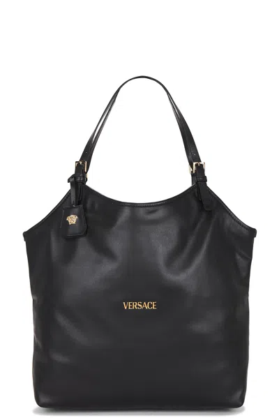 Versace Tote Bag In Black &  Gold