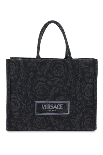 Versace Tote Bag Extra Large In Black