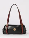 Versace Small Shoulder Bag Lamb And Calf Leather In Black