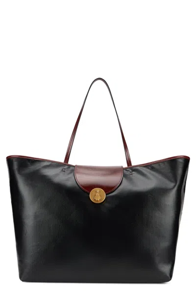Versace Tote Bag With Thin Handles In Black
