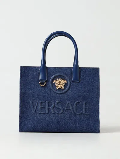 Versace Tote Bags  Woman Color Denim