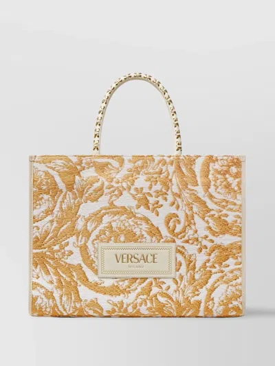 Versace Tote Bags With Shoulder Strap And Top Handles