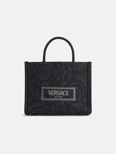 Versace 'tote' Black Fabric Bag