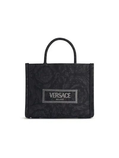 Versace 'tote' Black Fabric Bag