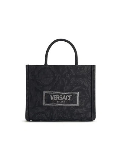 Versace 'tote' Black Fabric Bag
