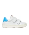 Versace Touch-strap Leather Sneakers In White
