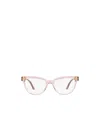 Versace Transparent-frame Design Glasses In Pink