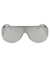 Versace Transparent Grey Nylon Sunglasses In Gray